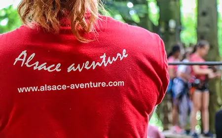 Panneau d'entrée du Parc Alsace Aventure